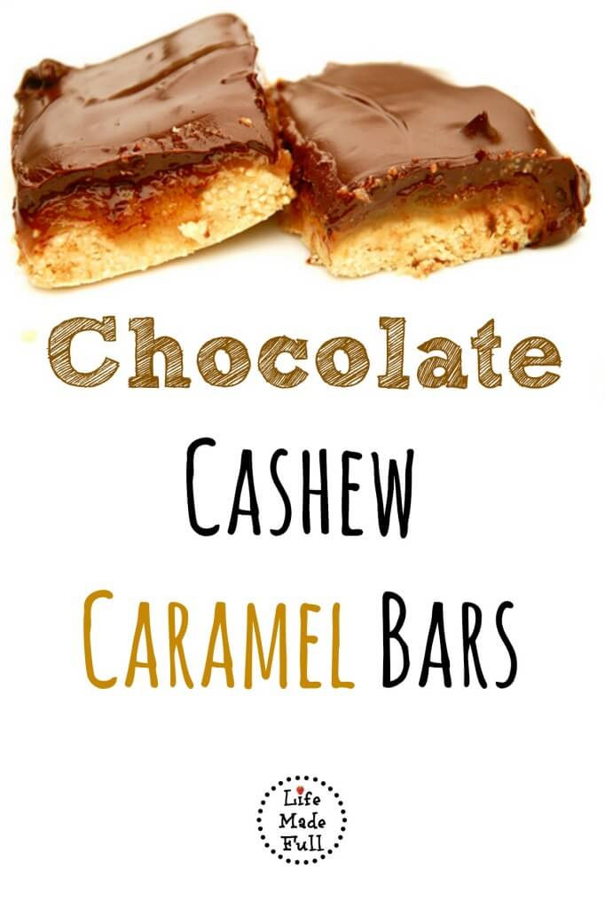 chocolate cashew caramel bars