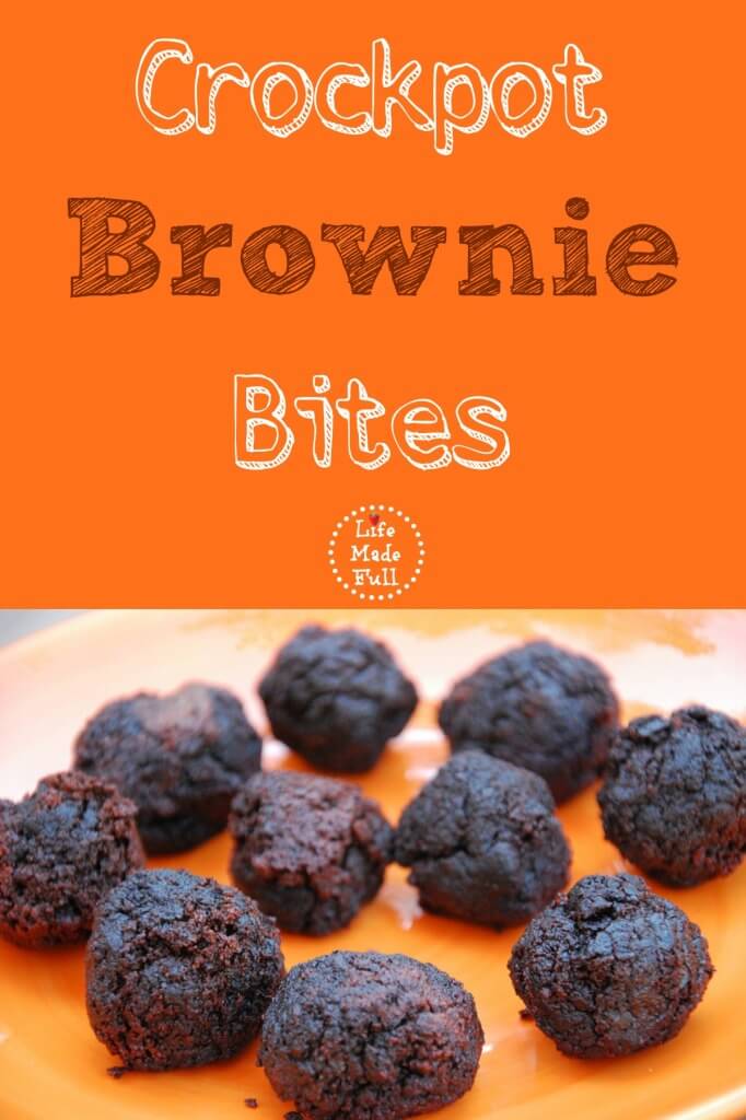 crockpot brownie bites - SO yummy, and an awesome way to use the crock pot! 