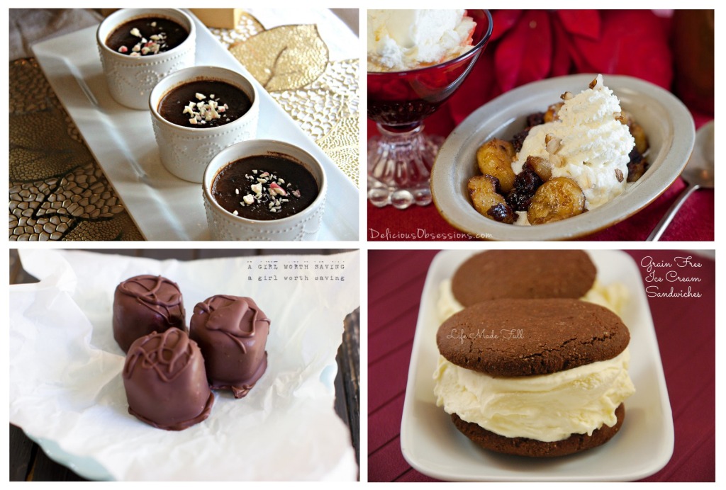 grain free desserts collage