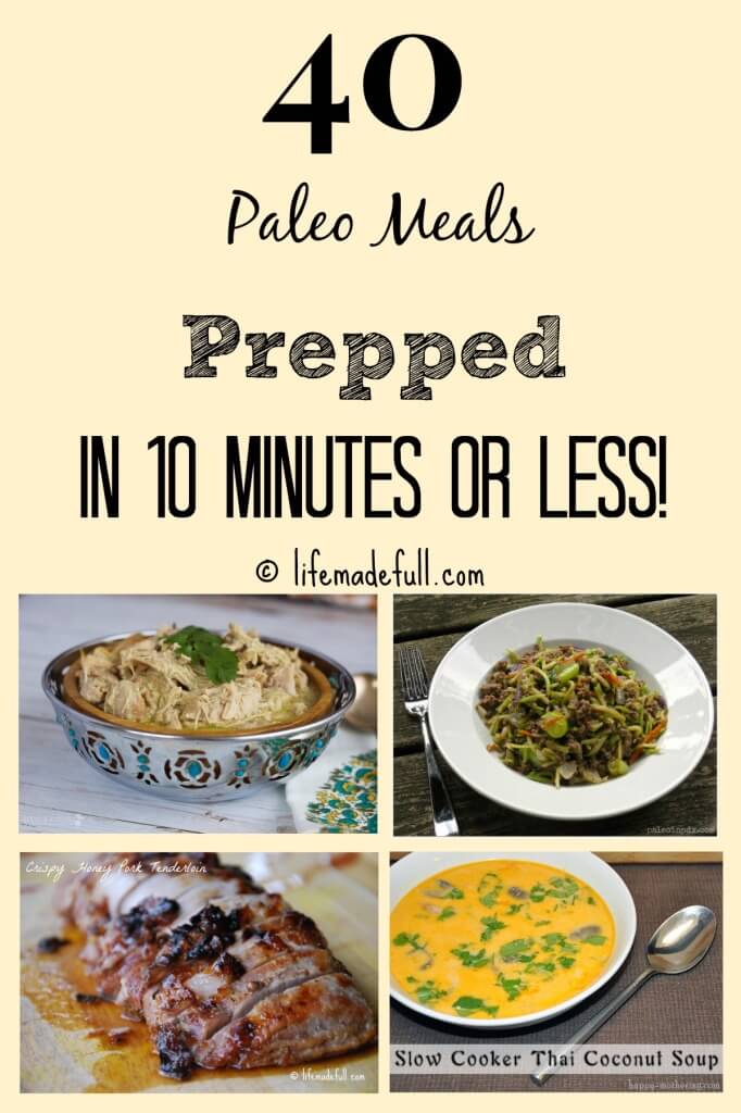 40 paleo meals prepped in 10 minutes