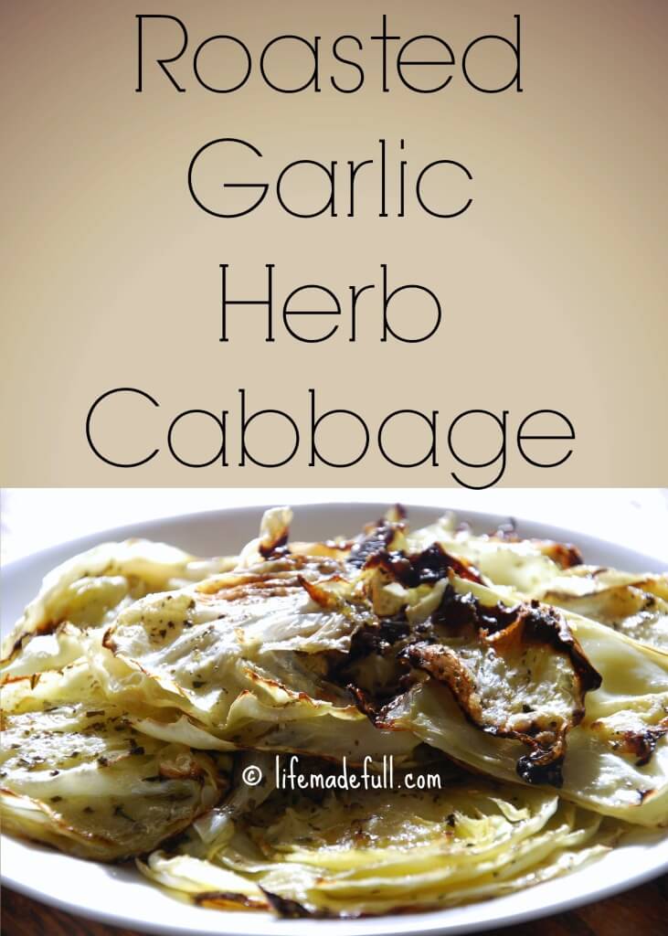 roasted garlic herb cabbage