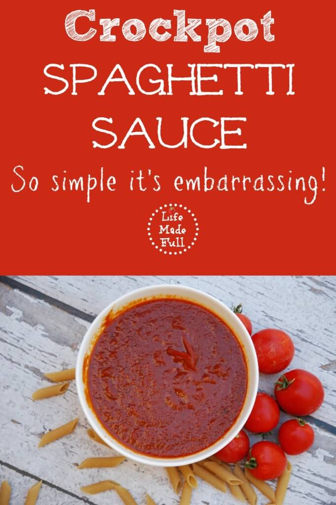 Crockpot Spaghetti Sauce - SO easy!