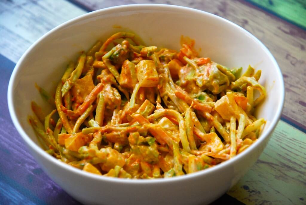creamy red curry slaw