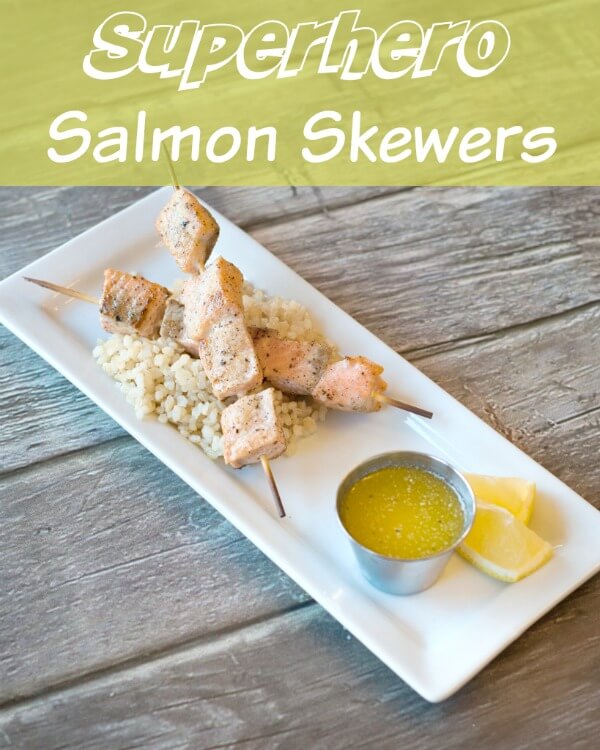 Superhero Salmon Skewers--SO simple and fast!