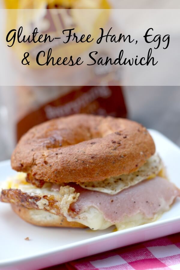 Gluten Free Ham, Egg & Cheese Bagel Sandwich! 