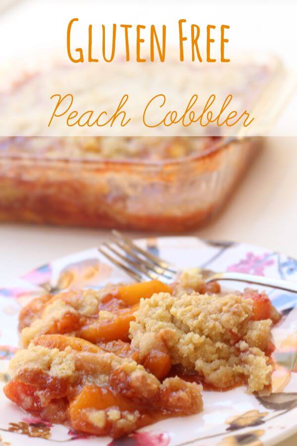 Gluten Free Peach Cobbler! SO simple!