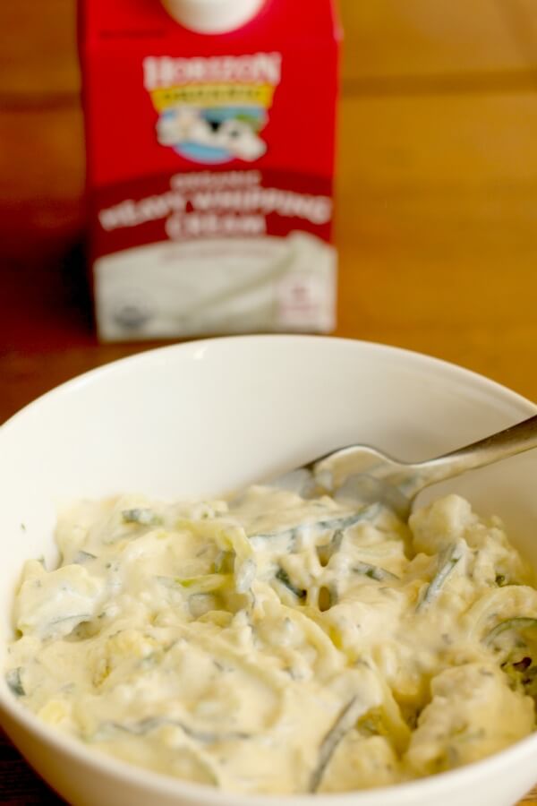 Zoodles Alfredo -- SOOO yummy and fast to make!