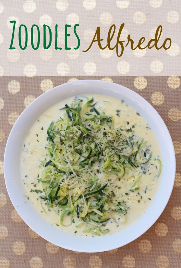 Zoodles Alfredo - I didn't even miss "real" noodles!!