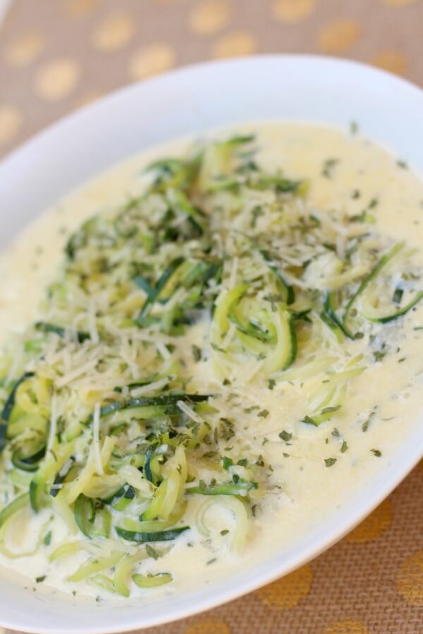 Zoodles Alfredo - I didn't even miss "real" noodles!!
