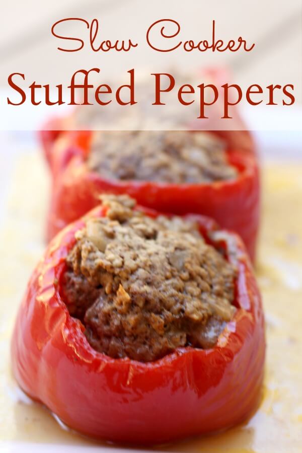 Slow Cooker Stuffed Peppers - a totally simple meal! 