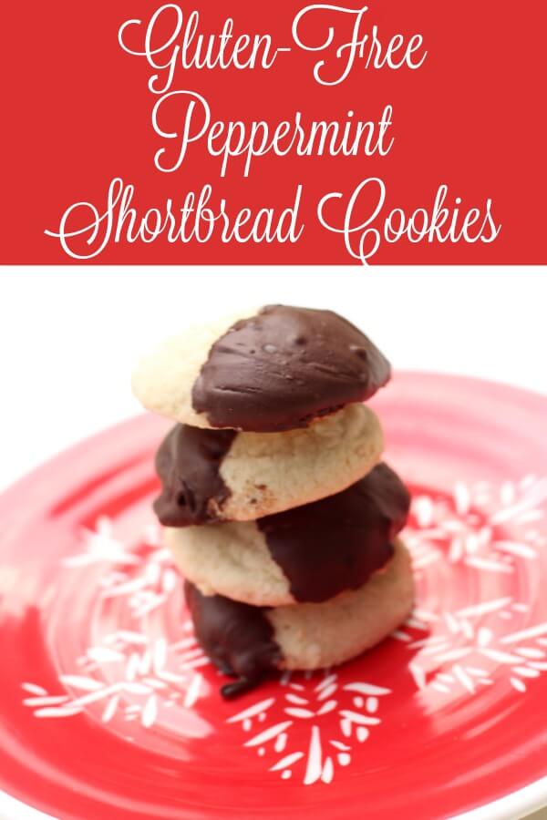 Gluten Free Peppermint Shortbread Cookies - SOOO Christmasy and yummy!