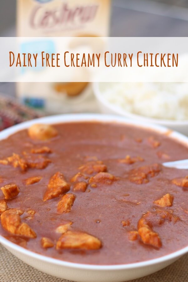 This post has two recipes using cashew milk. This one is Dairy Free Creamy Curry Chicken - SOOOO good!