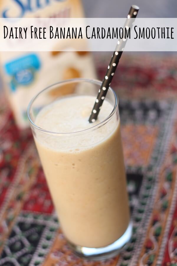 This post has two recipes using cashew milk. This one is a Dairy Free Banana Cardamom Smoothie - SOOOO good!