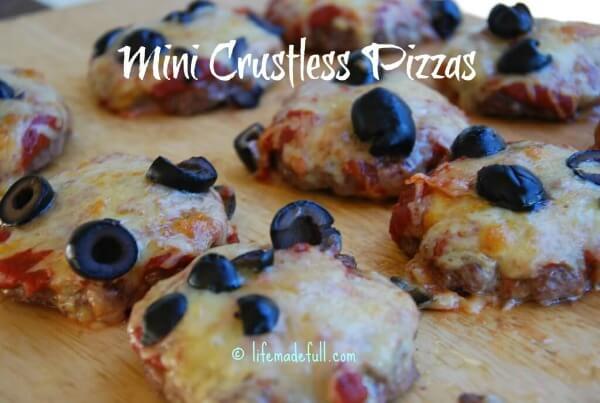 These Mini Crustless Pizzas are perfect for little kids, or even big kids with smaller appetites!