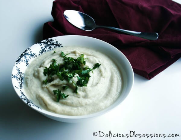 Craving mashed potatoes but don't want the carbs? Try this incredible Whipped Cauliflower Puree!!