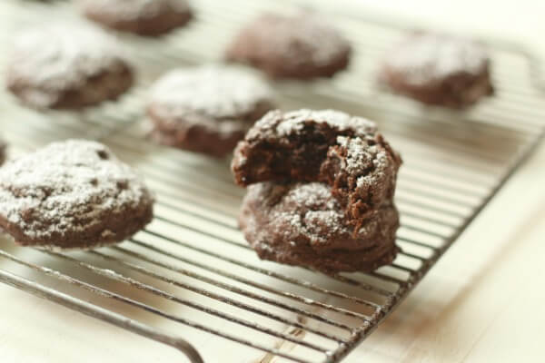 Gluten free chocolate crinkle cookies--these are amazing!