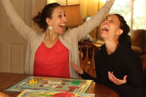 Sisters playing sorry