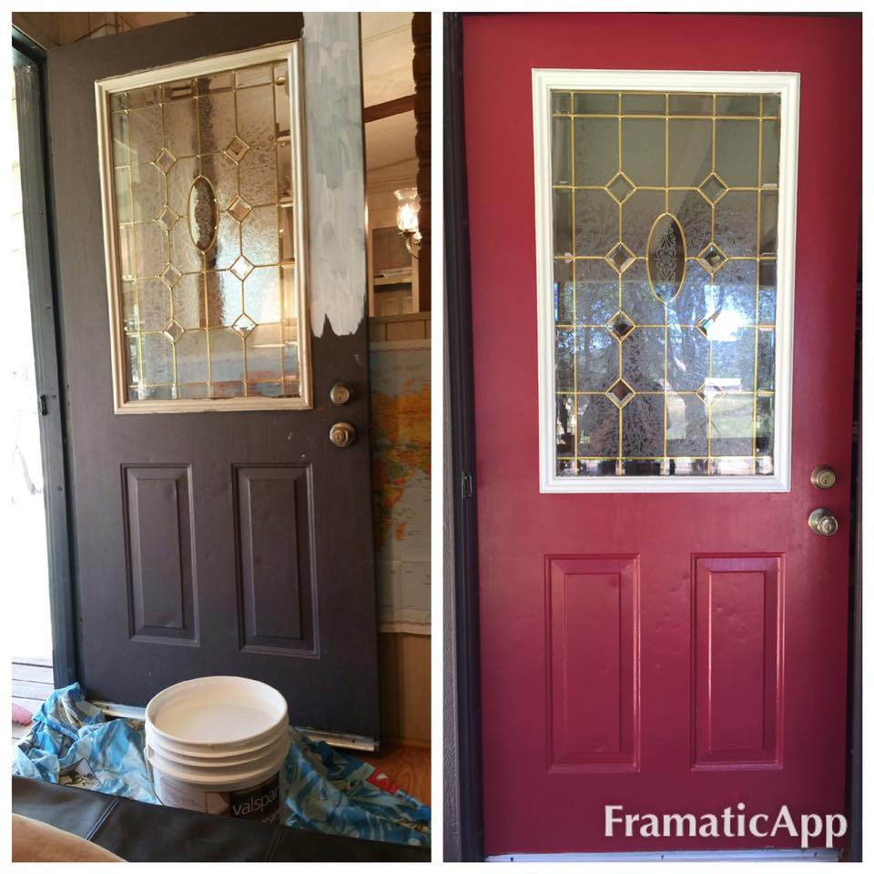 Simple DIY projects that anyone can do! Here's our front door before & after! 