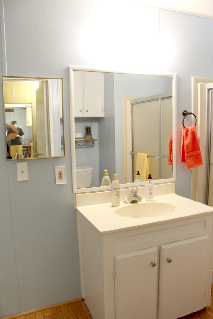 Bathroom redo mirror and vanity