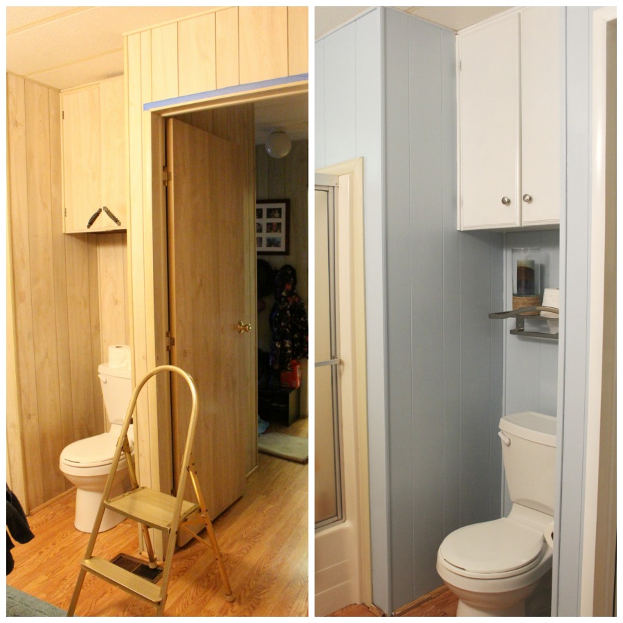 Before and after bathroom redo