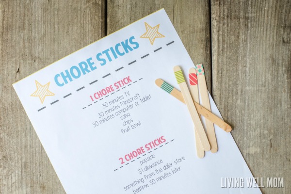 Simple DIY projects that anyone can do! Your kids will be eager to do chores with these fun DIY Chore Sticks!
