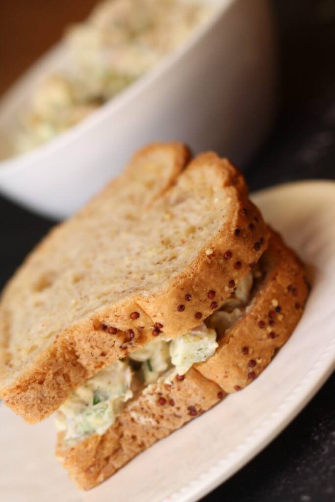 This Paleo Chicken Salad is amazing! Try it on some grain-free or gluten-free bread! 