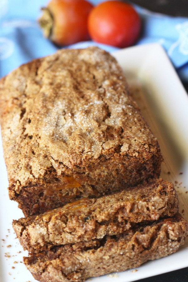 LOVE this gluten free persimmon bread! The method of heating the persimmons first makes a world of difference!