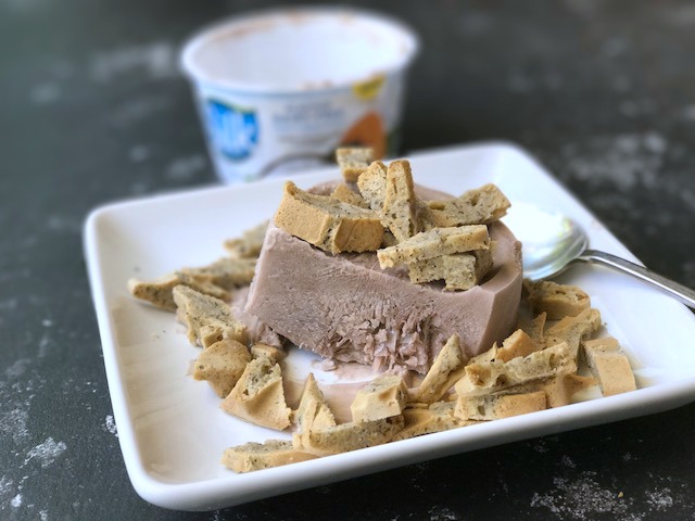 Dairy free frozen yogurt and waffles - the perfect treat!